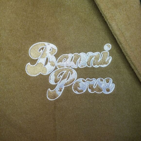 Banni Peru Will Walker Limited Edition Logo Camel Tan Trench Pea Coat - Picture 9 of 9